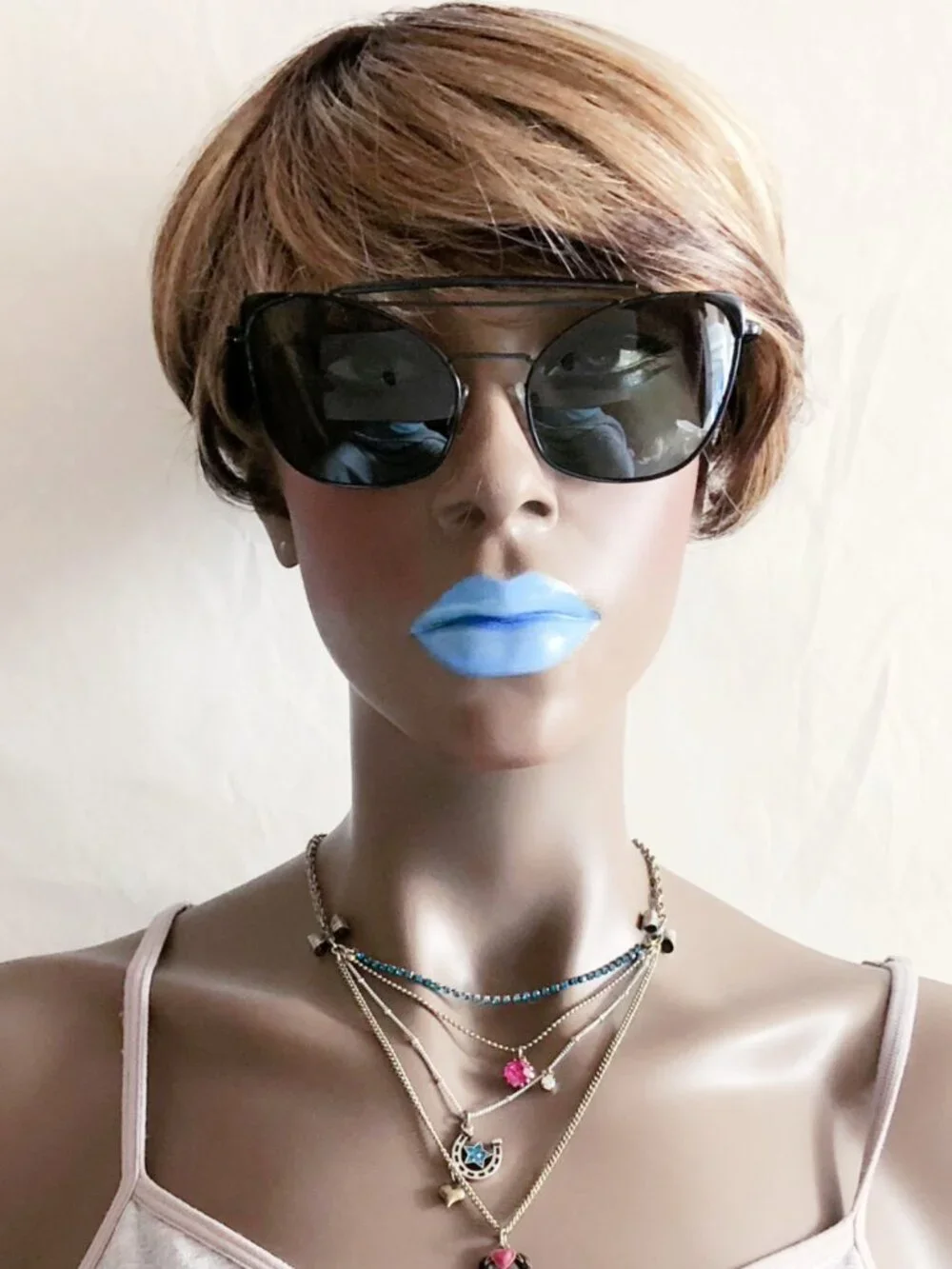 Black Brow Bar Cat Eye Fashion Sunglasses